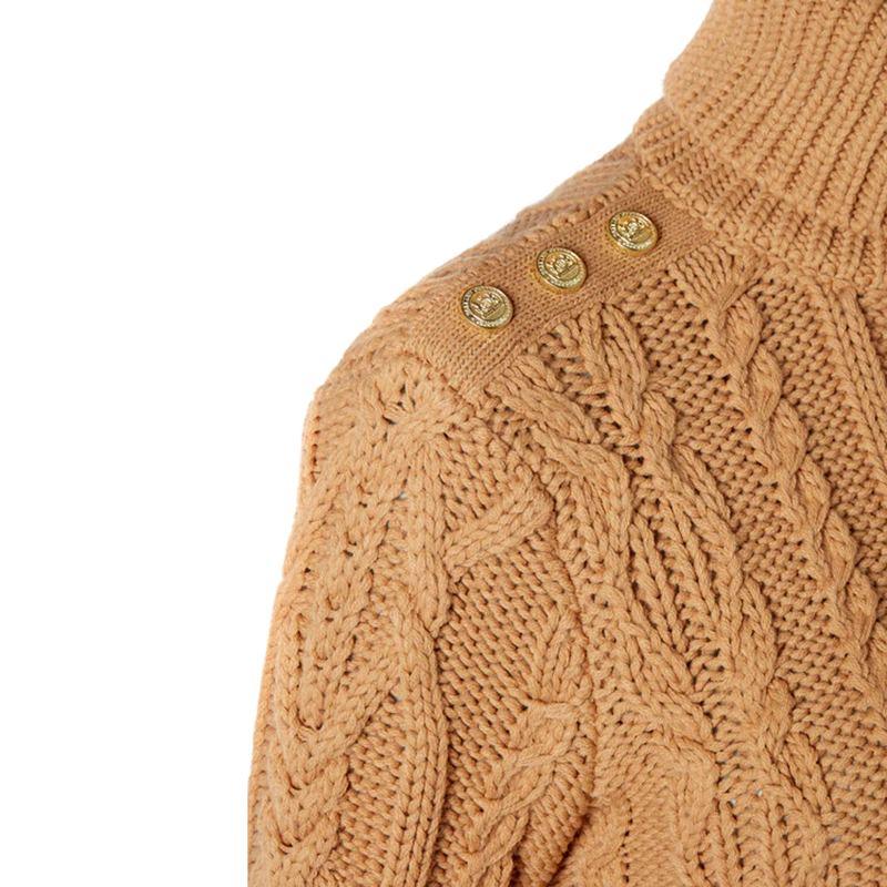 Holland Cooper Belgravia Cable Knit - Camel-5